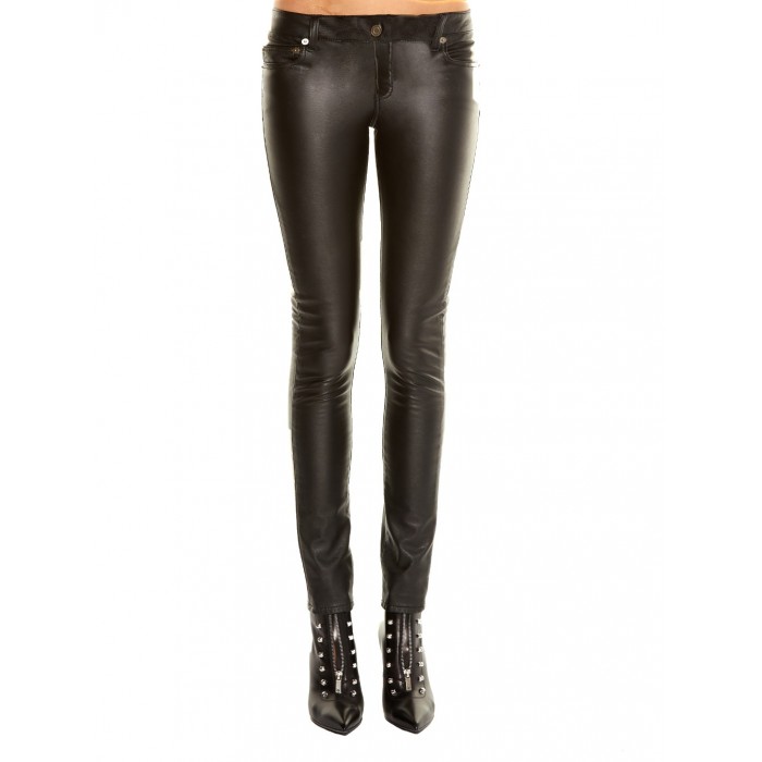 Low rise leather on sale leggings